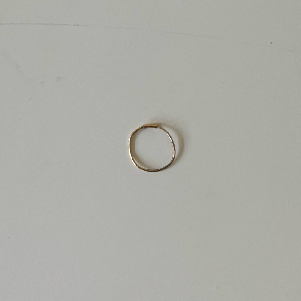 Catbird tiny whisper 14k gold hoop dainty stacking earring